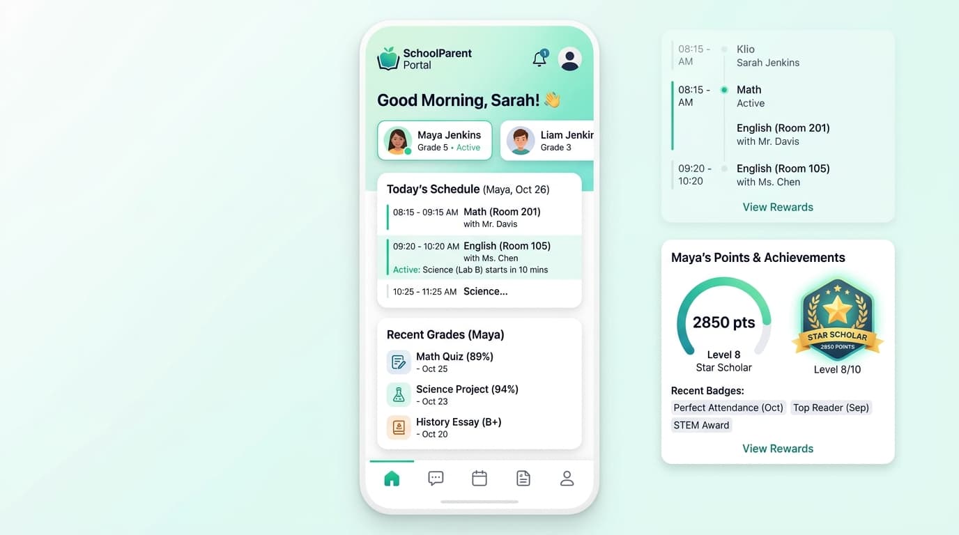 Smartphone app interface